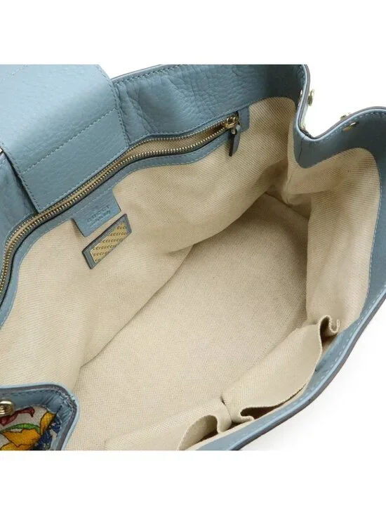 Gucci Flora Tote Shoulder Bag Semi Floral Pattern Canvas Leather - Picture 5 of 9